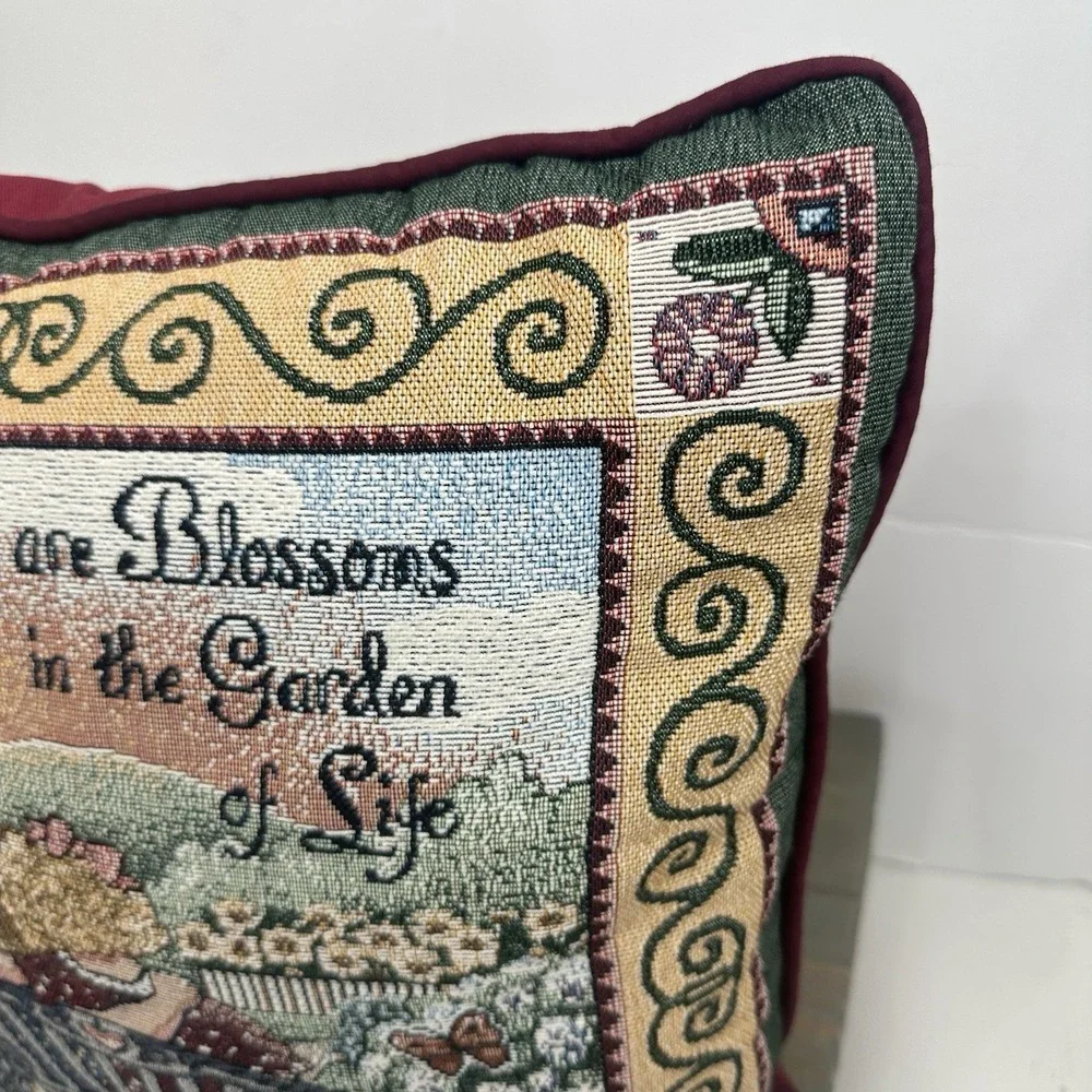 Throw Pillow American Weavers Tapestry Garden Sisters Love Gift 15